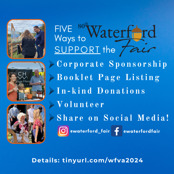 Text call for sponsorships for the Waterford Fair